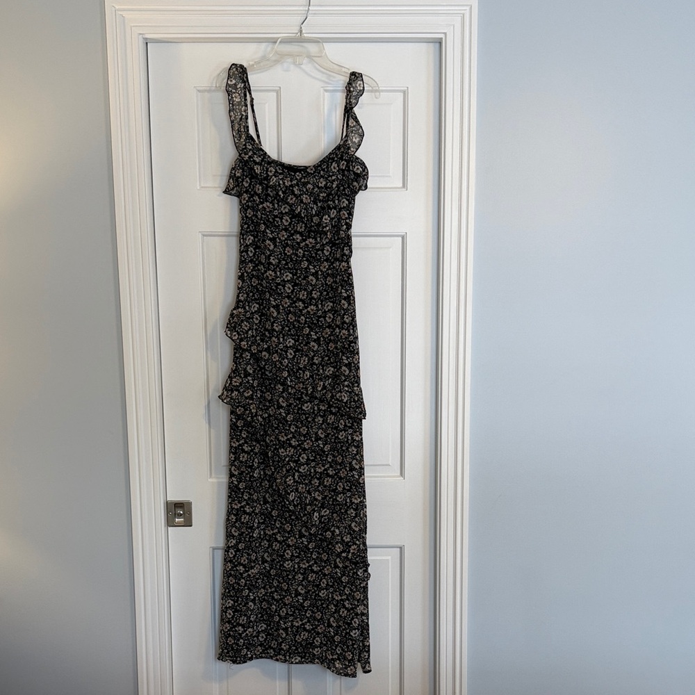 Altar'd State Black Floral Maxi Dress